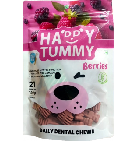 Happy Tummy Dog Treats Dental Chews Berries 150 Gm